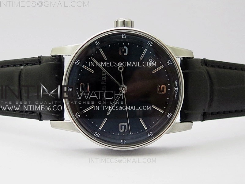 Code 11.59 SS 15210 APSF 1:1 Best Edition Black Dial on Black Leather Strap SA4302 Super Clone